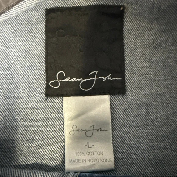 VTG Sean John Jacket Men Blue Denim Pearl Snap Button Pockets Cowboy. - Picture 10 of 14